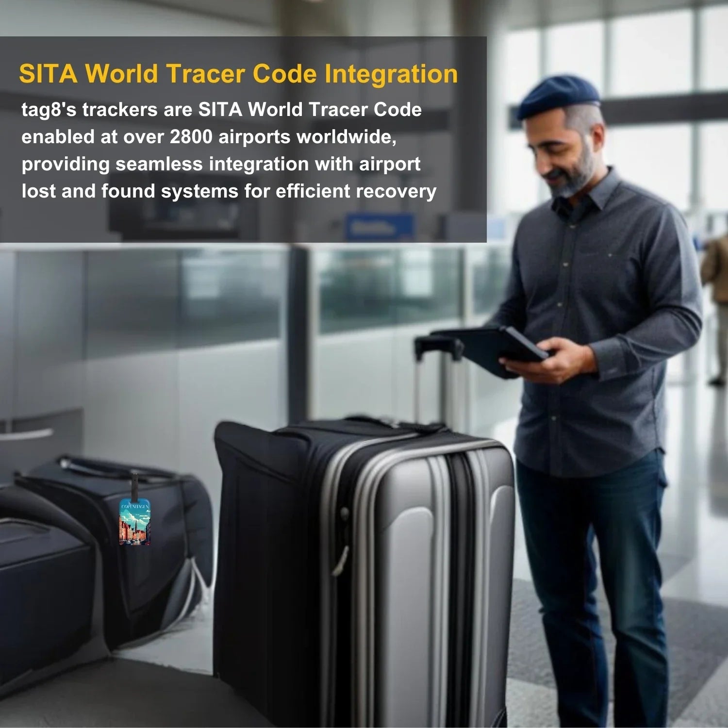 Smart Bag Security Tag - Copenhagen [Pack 2]-4