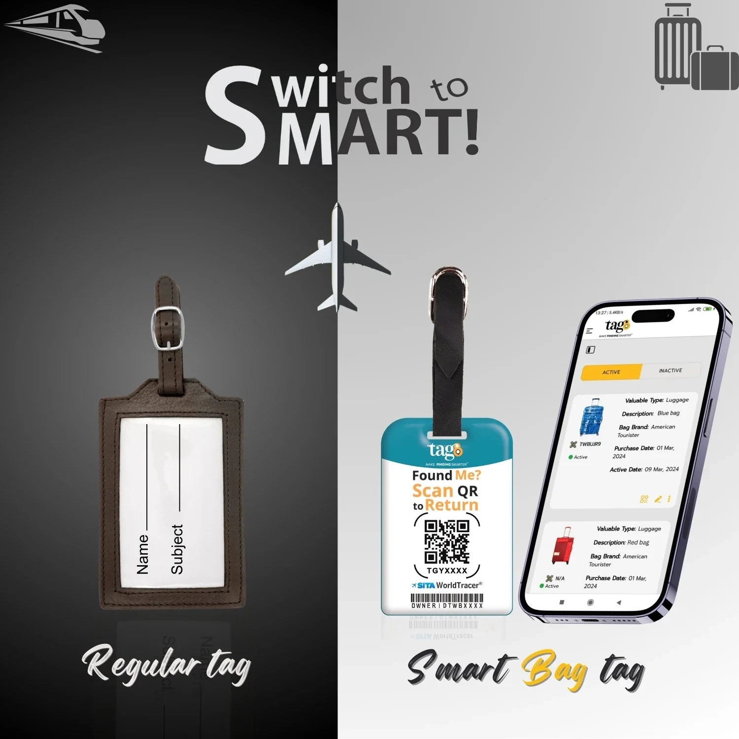 Smart Bag Security Tag - Copenhagen [Pack 2]-1