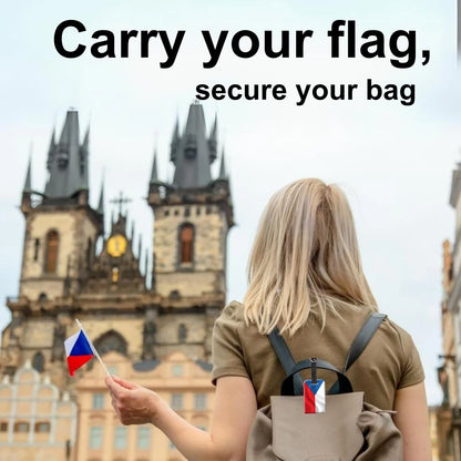 Smart Bag Security Tag -  Czech Republic Flag [Pack 2]-2