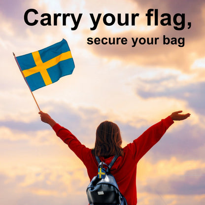 Smart Bag Security Tag - Sweden Flag [Pack 2]-2